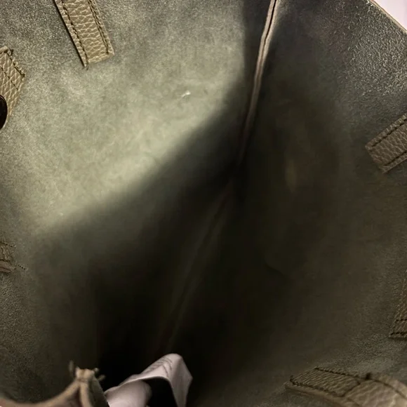 New! Rubi By The Cotton On Leatherette Tote Bag Olive Green Color - Picture 6 of 6